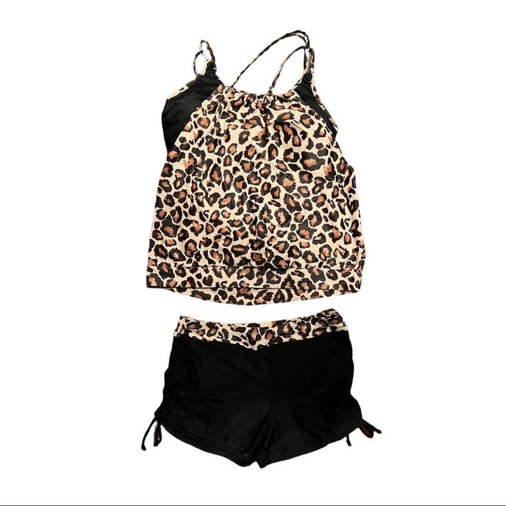 Women’s Two Piece Cheetah Print Bathing Suit